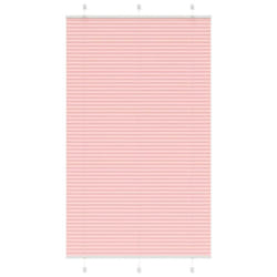 vidaXL Pleated Blind Petrol Fabric Polyester - pink, 115 x 200 cm
