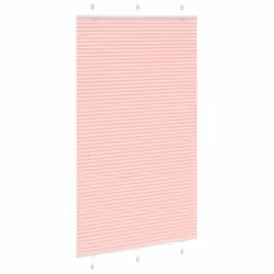 vidaXL Pleated Blind Petrol Fabric Polyester - pink, 115 x 200 cm
