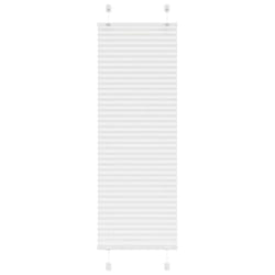 vidaXL Pleated Blind Anthracite 40x100 cm Fabric Width 39.4 cm Polyester - white, 40 x 100 cm