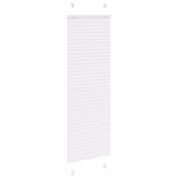 vidaXL Pleated Blind Anthracite 40x100 cm Fabric Width 39.4 cm Polyester - white, 40 x 100 cm