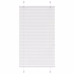 vidaXL Pleated Blind Blue 80x100 cm Fabric Width 79.4 cm Polyester - white, 80 x 100 cm