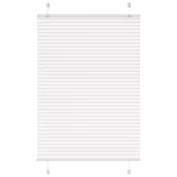 vidaXL Pleated Blind Blue 80x100 cm Fabric Width 79.4 cm Polyester - white, 85 x 100 cm