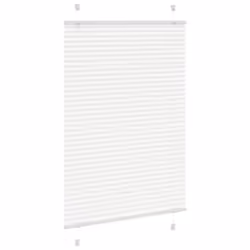 vidaXL Pleated Blind Blue 80x100 cm Fabric Width 79.4 cm Polyester - white, 85 x 100 cm