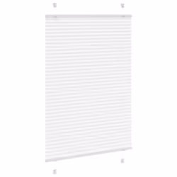 vidaXL Pleated Blind Blue 80x100 cm Fabric Width 79.4 cm Polyester - white, 90 x 100 cm