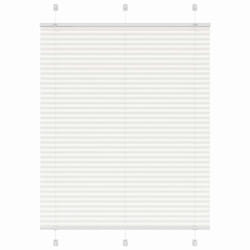 vidaXL Pleated Blind Petrol Fabric Polyester - white, 110 x 100 cm