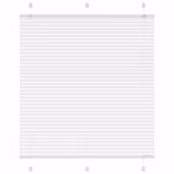 vidaXL Pleated Blind Petrol Fabric Polyester - white, 115 x 100 cm