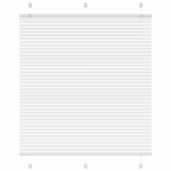 vidaXL Pleated Blind Petrol Fabric Polyester - white, 120 x 100 cm