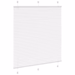 vidaXL Pleated Blind Petrol Fabric Polyester - white, 120 x 100 cm
