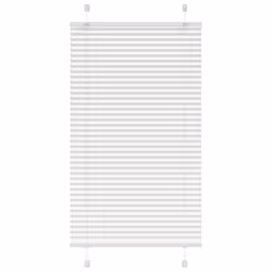 vidaXL Pleated Blind Blue 80x100 cm Fabric Width 79.4 cm Polyester - white, 75 x 150 cm