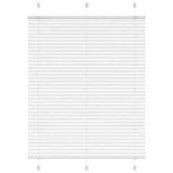 vidaXL Pleated Blind Petrol Fabric Polyester - white, 110 x 150 cm