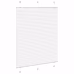 vidaXL Pleated Blind Petrol Fabric Polyester - white, 110 x 150 cm