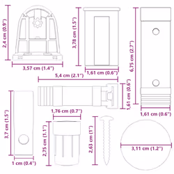 vidaXL 30 Piece Roller Blind Fittings 18 mm roller blind bracket - Additional view 3