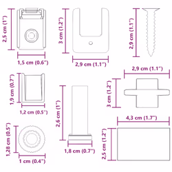 vidaXL 36 Piece Roller Blind Fittings roller blind bracket - Additional view 9