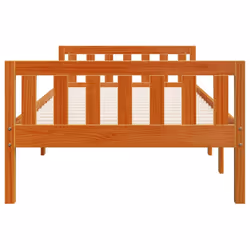 vidaXL Children's Bed without Mattress Wax Solid Wood Pine - wax brown, 80 x 200 cm - Additional view 5