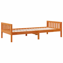 vidaXL Children's Bed without Mattress Wax Solid Wood Pine - wax brown, 80 x 200 cm - Additional view 6
