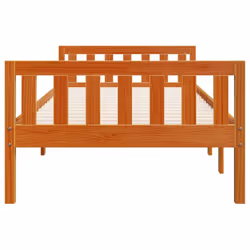vidaXL Children's Bed without Mattress Wax Solid Wood Pine - wax brown, 90 x 200 cm - Additional view 5