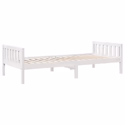 vidaXL Children's Bed without Mattress Wax Solid Wood Pine - white, 75 x 190 cm - Additional view 6