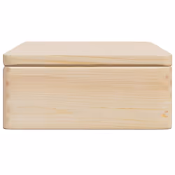 vidaXL Wooden Box Storage Box Wooden Crate Treasure Chest Solid Wood Pine - natural, 40 x 30 x 13 cm - Additional view 5
