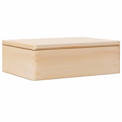 vidaXL Wooden Box Storage Box Wooden Crate Treasure Chest Solid Wood Pine - natural, 40 x 30 x 13 cm - Additional view 6