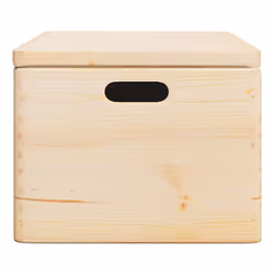 vidaXL Wooden Box Storage Box Wooden Crate Treasure Chest Solid Wood Pine - With lid and handles - Additional view 5