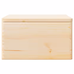 vidaXL Wooden Box Storage Box Wooden Crate Treasure Chest Solid Wood Pine - With lid and handles - Additional view 7