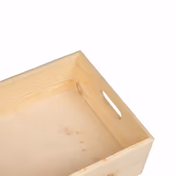 vidaXL Wooden Box Storage Box Wooden Crate Treasure Chest Solid Wood Pine - natural, 40 x 30 x 13 cm - Additional view 6