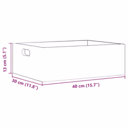 vidaXL Wooden Box Storage Box Wooden Crate Treasure Chest Solid Wood Pine - natural, 40 x 30 x 13 cm - Additional view 7