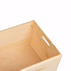 vidaXL Wooden Box Storage Box Wooden Crate Treasure Chest Solid Wood Pine - natural, 40 x 30 x 23 cm - Additional view 6