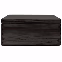 vidaXL Wooden Box Storage Box Wooden Crate Treasure Chest Solid Wood Pine - black, 40 x 30 x 13 cm - Additional view 5
