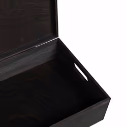 vidaXL Wooden Box Storage Box Wooden Crate Treasure Chest Solid Wood Pine - black, 40 x 30 x 13 cm - Additional view 7