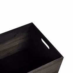 vidaXL Wooden Box Storage Box Wooden Crate Treasure Chest Solid Wood Pine - black, 40 x 30 x 23 cm - Additional view 6
