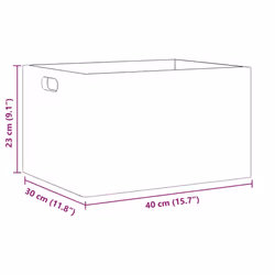 vidaXL Wooden Box Storage Box Wooden Crate Treasure Chest Solid Wood Pine - black, 40 x 30 x 23 cm - Additional view 7