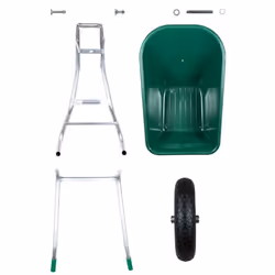 vidaXL Wheelbarrow Green 90 L 150 kg Galvanised Steel and Plastic - Additional view 6