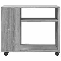 vidaXL Side Table with Wheels Hall Tea End Table Sofa Table Engineered Wood - grey sonoma - Additional view 4