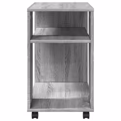vidaXL Side Table with Wheels Hall Tea End Table Sofa Table Engineered Wood - grey sonoma - Additional view 5