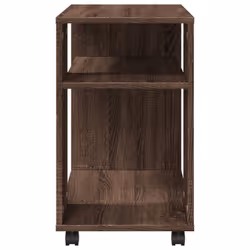 vidaXL Side Table with Wheels Hall Tea End Table Sofa Table Engineered Wood - brown oak - Additional view 5