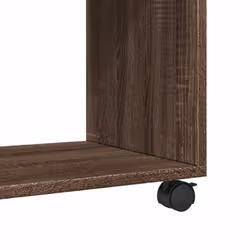 vidaXL Side Table with Wheels Hall Tea End Table Sofa Table Engineered Wood - brown oak - Additional view 7