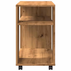 vidaXL Side Table with Wheels Hall Tea End Table Sofa Table Engineered Wood - oak - Additional view 5