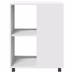 vidaXL Side Table with Wheels End Sofa Table Engineered Wood - white - Additional view 4