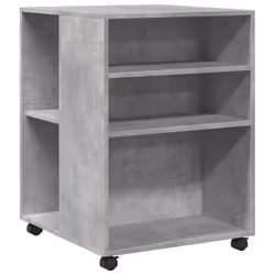 vidaXL Side Table with Wheels End Sofa Table Engineered Wood - concrete grey