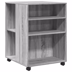 vidaXL Side Table with Wheels End Sofa Table Engineered Wood - grey sonoma