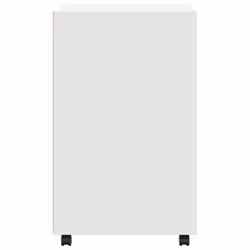 vidaXL Rolling Cabinet Mobile Filing Cabinet Storage Cabinet Engineered Wood - white - Additional view 4