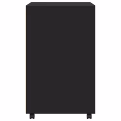 vidaXL Rolling Cabinet Mobile Filing Cabinet Storage Cabinet Engineered Wood - black - Additional view 4