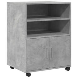 vidaXL Rolling Cabinet Mobile Filing Cabinet Storage Cabinet Engineered Wood - concrete grey