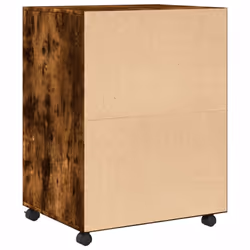 vidaXL Rolling Cabinet Mobile Filing Cabinet Storage Cabinet Engineered Wood - smoked oak - Additional view 5