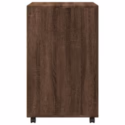 vidaXL Rolling Cabinet Mobile Filing Cabinet Storage Cabinet Engineered Wood - brown oak - Additional view 4