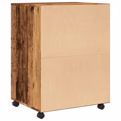 vidaXL Rolling Cabinet Mobile Filing Cabinet Storage Cabinet Engineered Wood - old wood - Additional view 5
