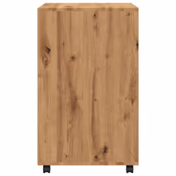 vidaXL Rolling Cabinet Mobile Filing Cabinet Storage Cabinet Engineered Wood - oak - Additional view 4