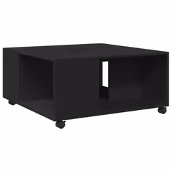 vidaXL Coffee Table Hallway Tea End Table Side Table Engineered Wood - black