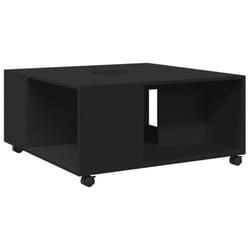 vidaXL Coffee Table Hallway Tea End Table Side Table Engineered Wood - black